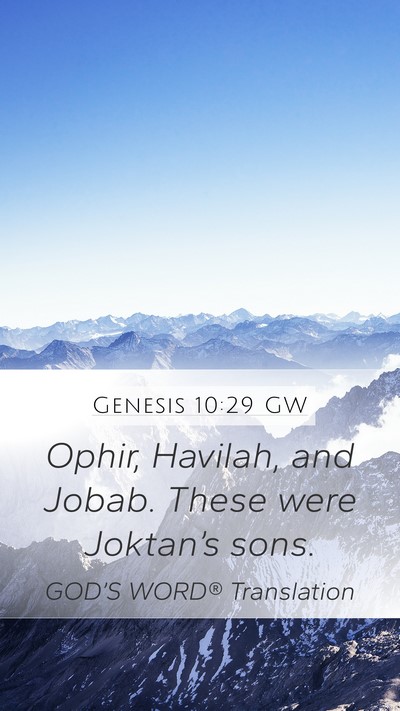 Genesis 10:29 GW Bible Verse Image
