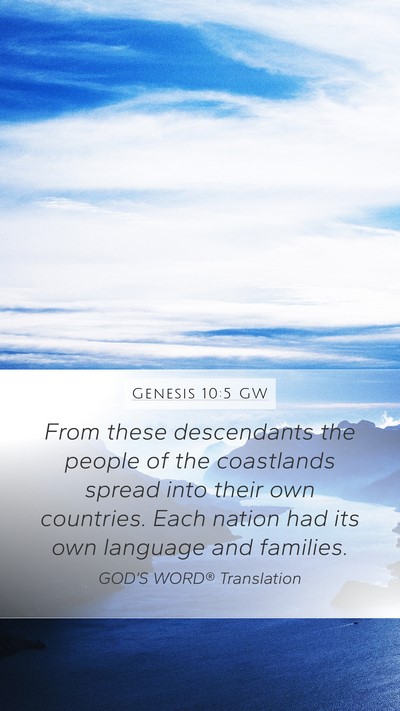 Genesis 10:5 GW Bible Verse Image