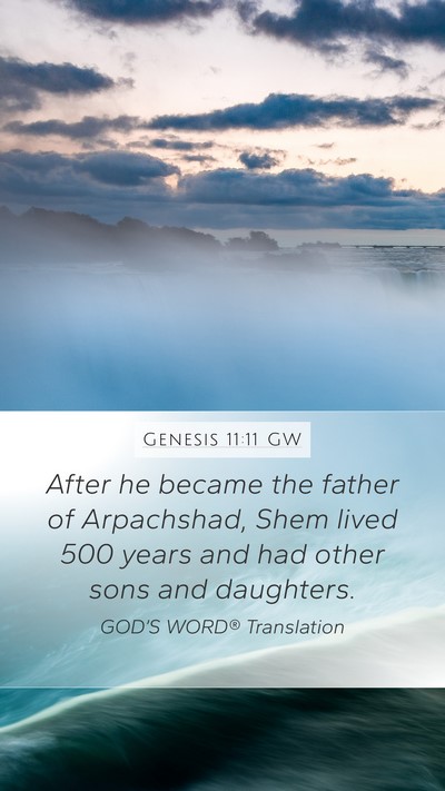 Genesis 11:11 GW Bible Verse Image