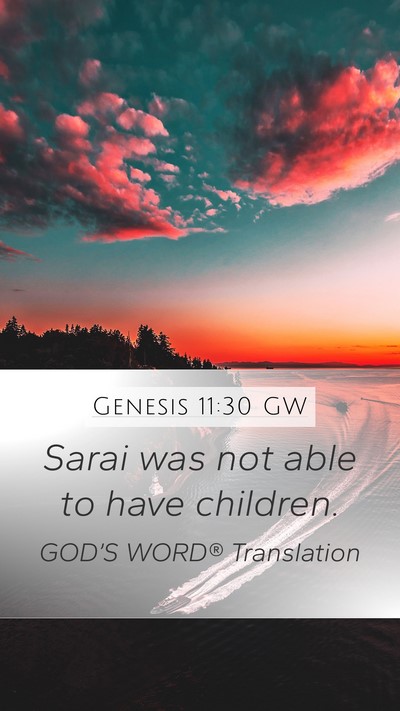 Genesis 11:30 GW Bible Verse Image
