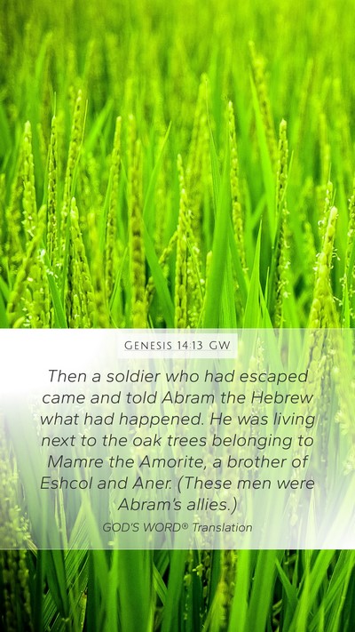 Genesis 14:13 GW Bible Verse Image