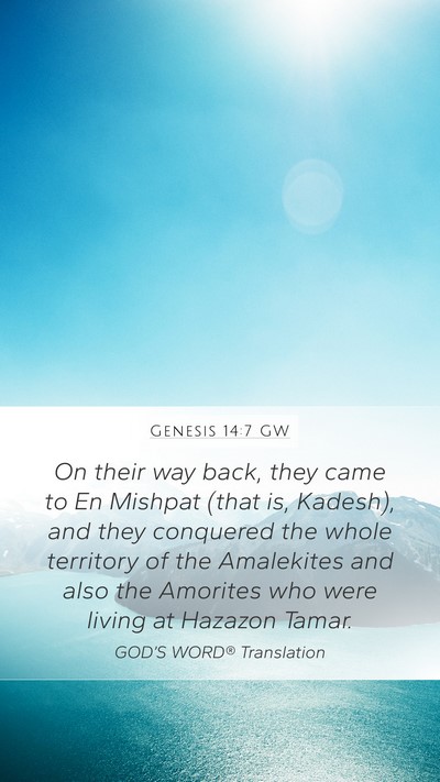 Genesis 14:7 GW Bible Verse Image