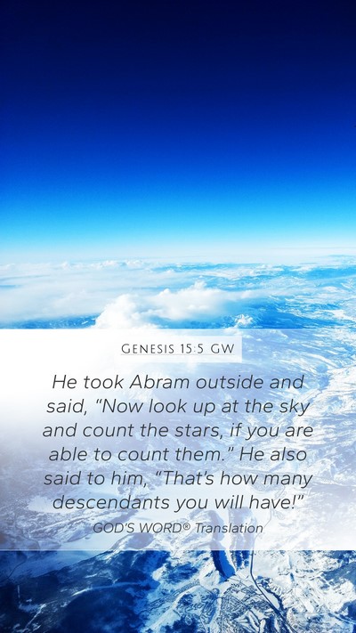 Genesis 15:5 GW Bible Verse Image