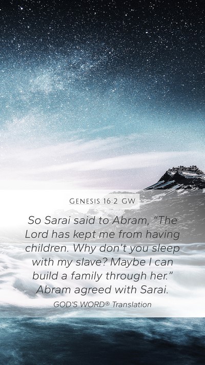 Genesis 16:2 GW Bible Verse Image