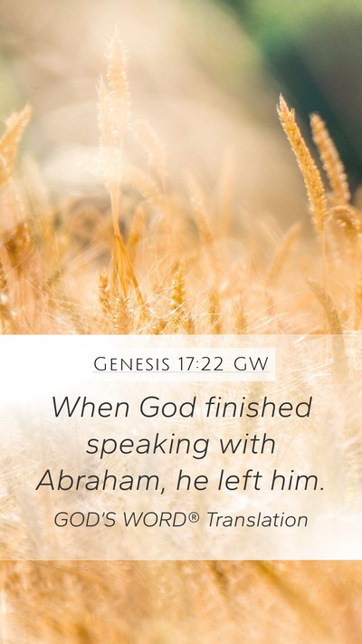 Genesis 17:22 GW Bible Verse Image