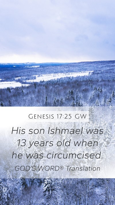 Genesis 17:25 GW Bible Verse Image