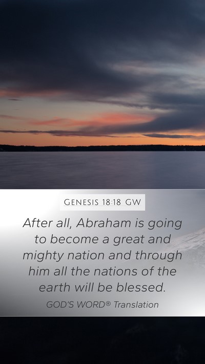 Genesis 18:18 GW Bible Verse Image