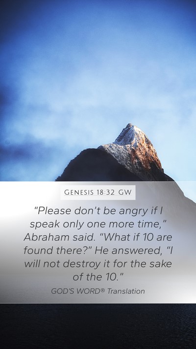 Genesis 18:32 GW Bible Verse Image