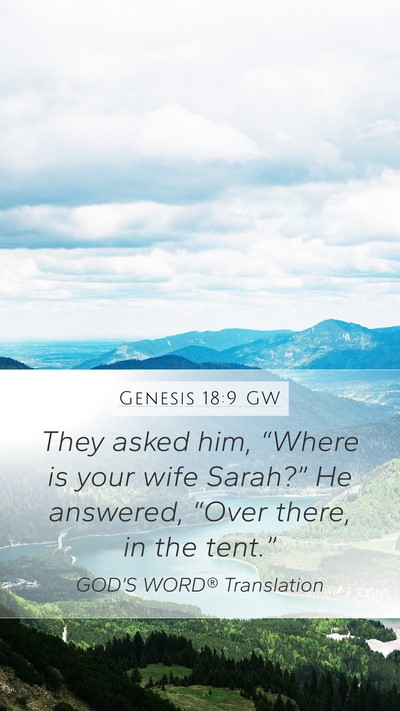 Genesis 18:9 GW Bible Verse Image
