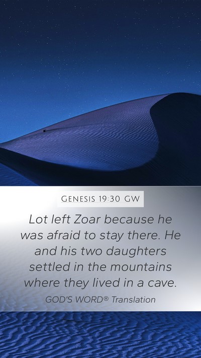 Genesis 19:30 GW Bible Verse Image