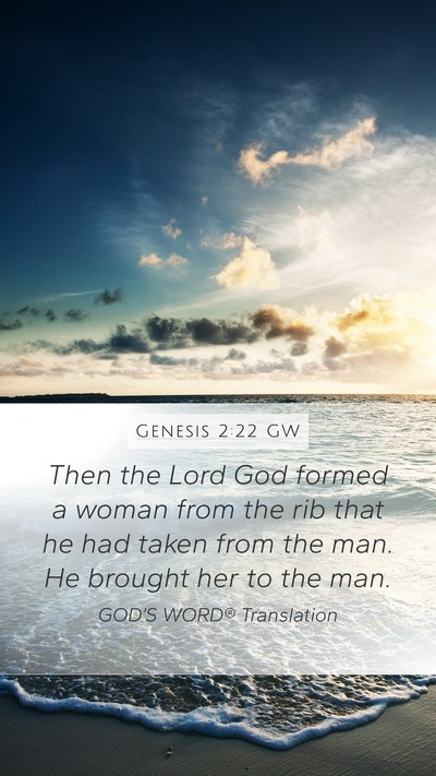 Genesis 2:22 GW Bible Verse Image