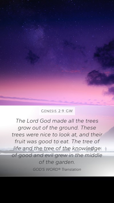 Genesis 2:9 GW Bible Verse Image