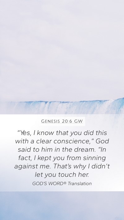 Genesis 20:6 GW Bible Verse Image