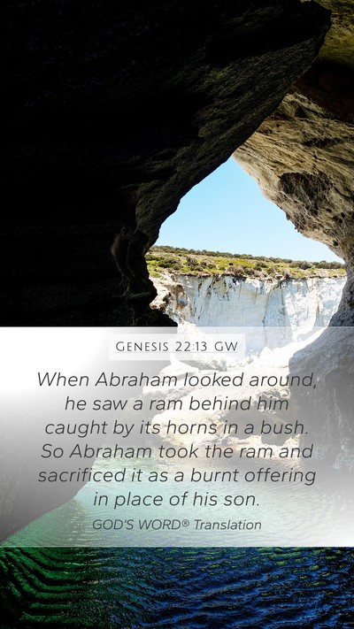 Genesis 22:13 GW Bible Verse Image