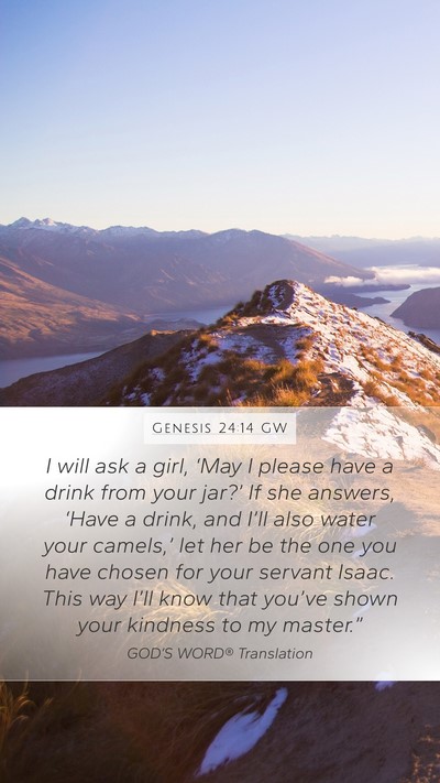 Genesis 24:14 GW Bible Verse Image