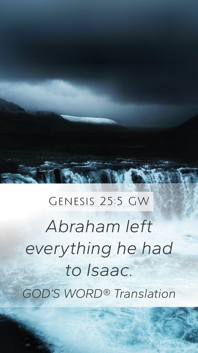 Genesis 25:5 GW Bible Verse Image