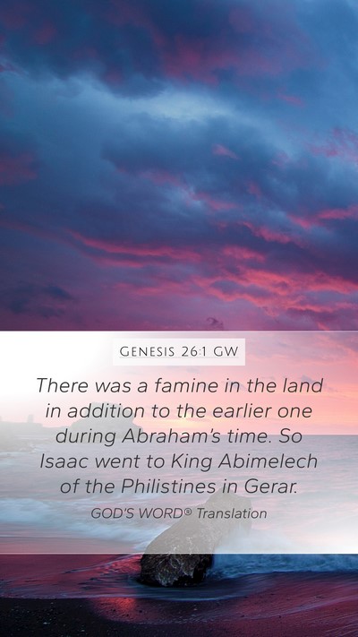 Genesis 26:1 GW Bible Verse Image
