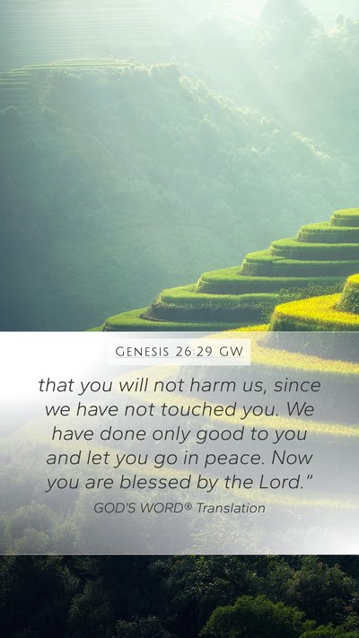 Genesis 26:29 GW Bible Verse Image