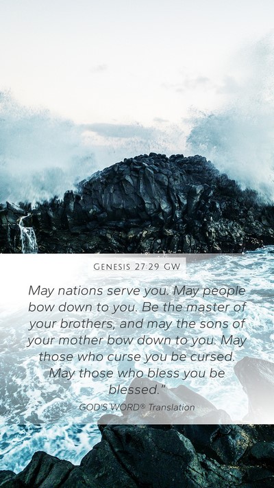 Genesis 27:29 GW Bible Verse Image