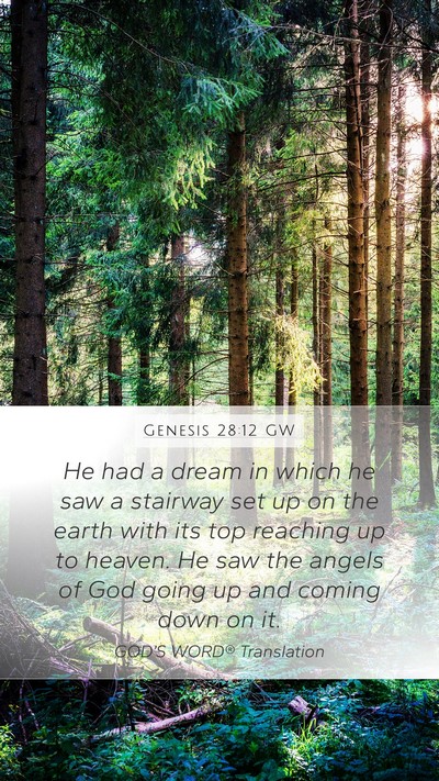 Genesis 28:12 GW Bible Verse Image
