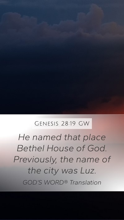 Genesis 28:19 GW Bible Verse Image