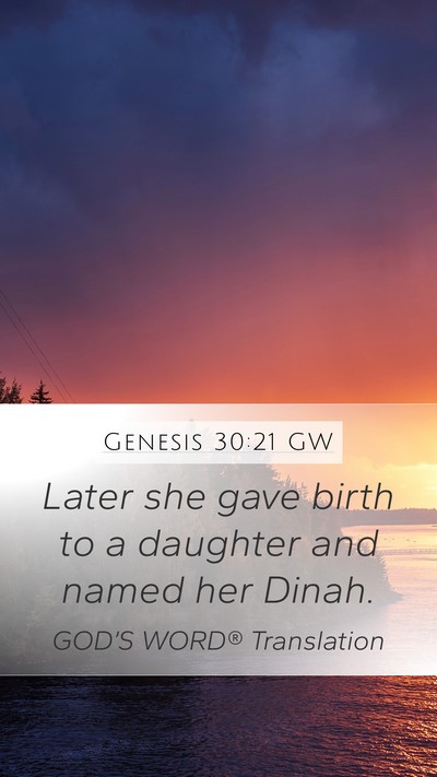 Genesis 30:21 GW Bible Verse Image