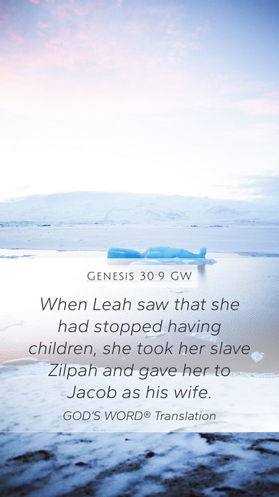 Genesis 30:9 GW Bible Verse Image
