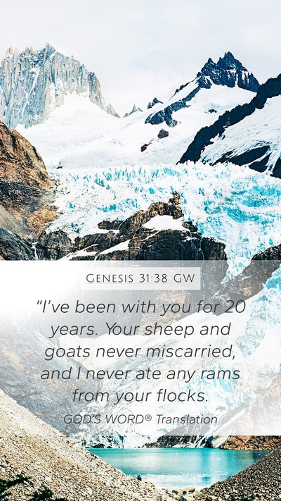 Genesis 31:38 GW Bible Verse Image