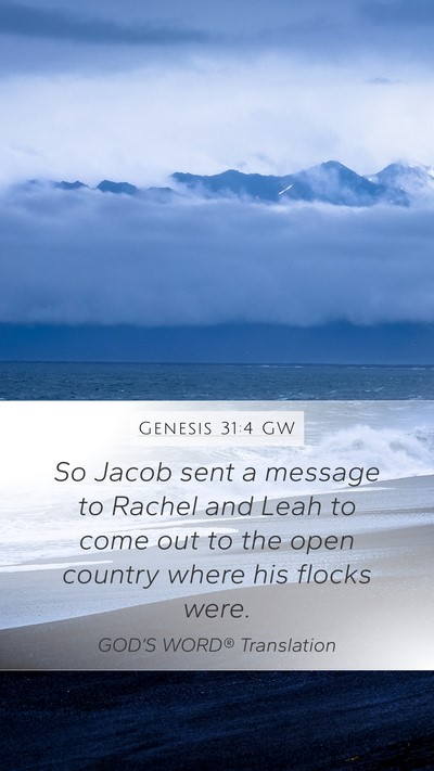 Genesis 31:4 GW Bible Verse Image