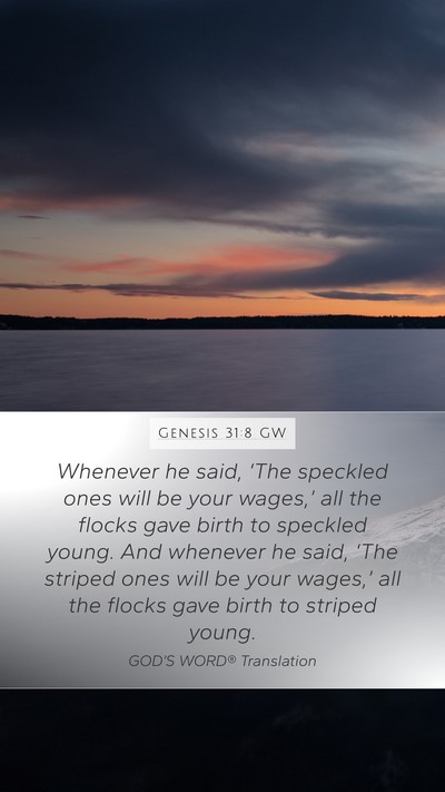 Genesis 31:8 GW Bible Verse Image