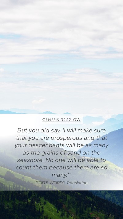 Genesis 32:12 GW Bible Verse Image