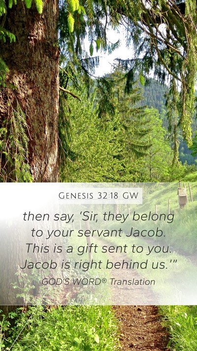 Genesis 32:18 GW Bible Verse Image