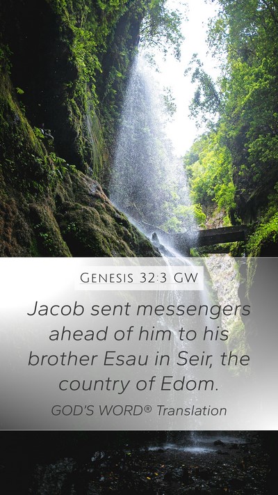 Genesis 32:3 GW Bible Verse Image