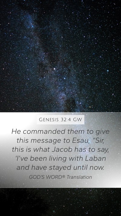 Genesis 32:4 GW Bible Verse Image