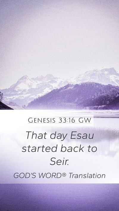 Genesis 33:16 GW Bible Verse Image