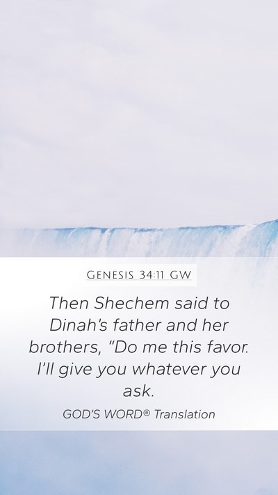 Genesis 34:11 GW Bible Verse Image