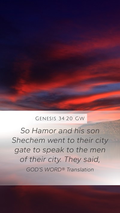 Genesis 34:20 GW Bible Verse Image