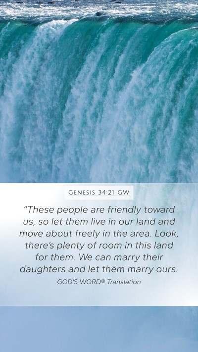Genesis 34:21 GW Bible Verse Image