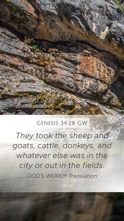Genesis 34:28 GW Bible Verse Image