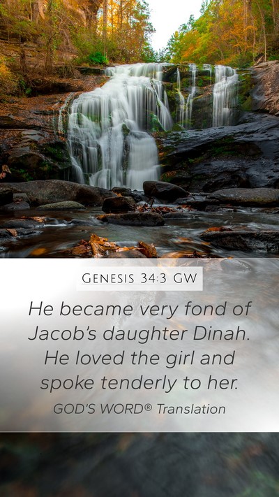Genesis 34:3 GW Bible Verse Image