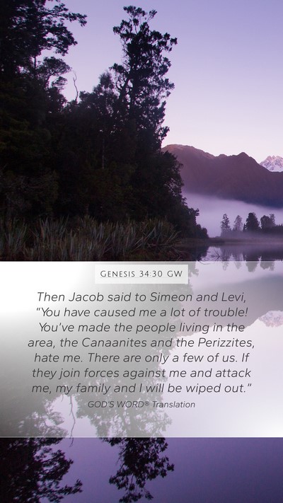 Genesis 34:30 GW Bible Verse Image