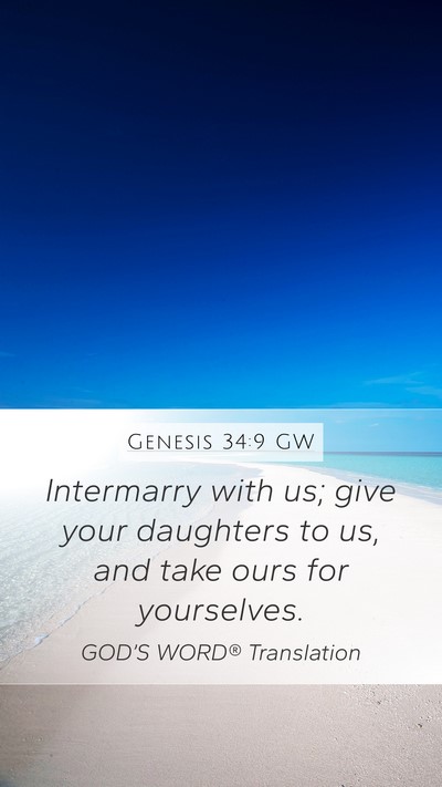 Genesis 34:9 GW Bible Verse Image