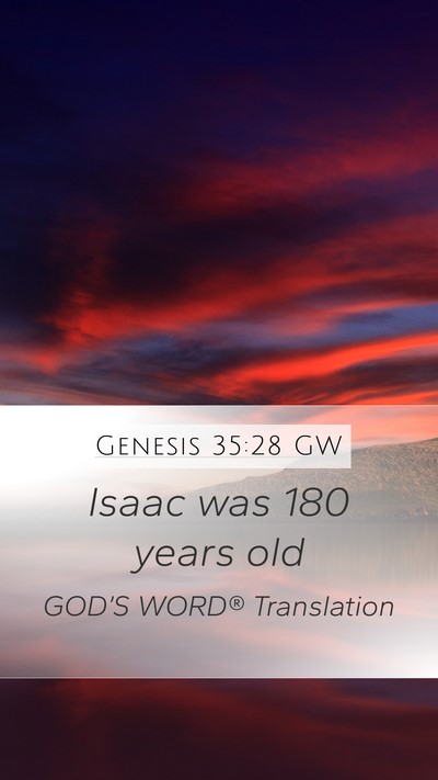 Genesis 35:28 GW Bible Verse Image