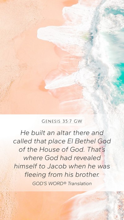 Genesis 35:7 GW Bible Verse Image