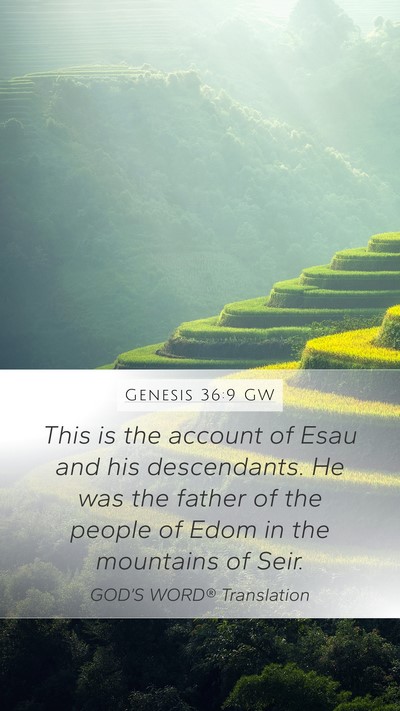 Genesis 36:9 GW Bible Verse Image