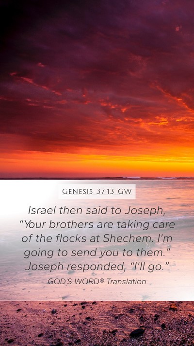 Genesis 37:13 GW Bible Verse Image