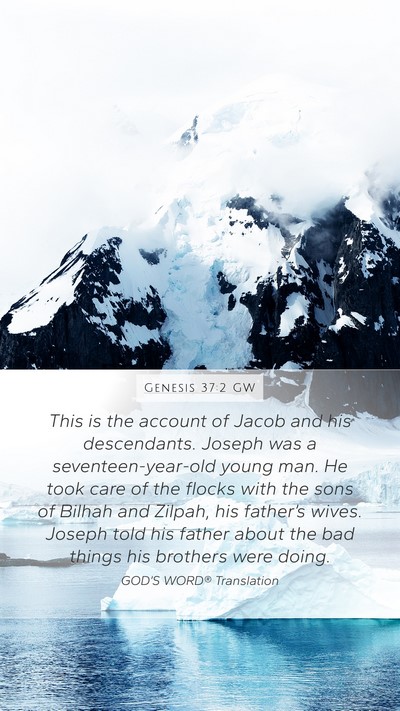 Genesis 37:2 GW Bible Verse Image