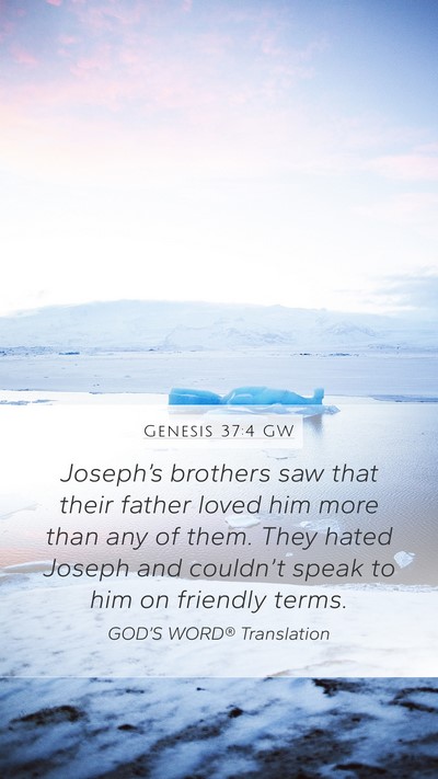 Genesis 37:4 GW Bible Verse Image