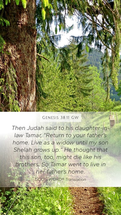 Genesis 38:11 GW Bible Verse Image