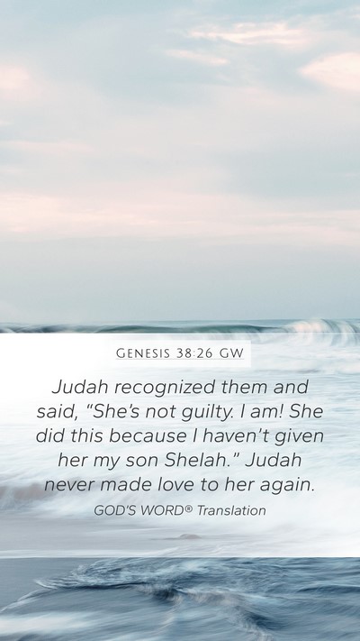Genesis 38:26 GW Bible Verse Image